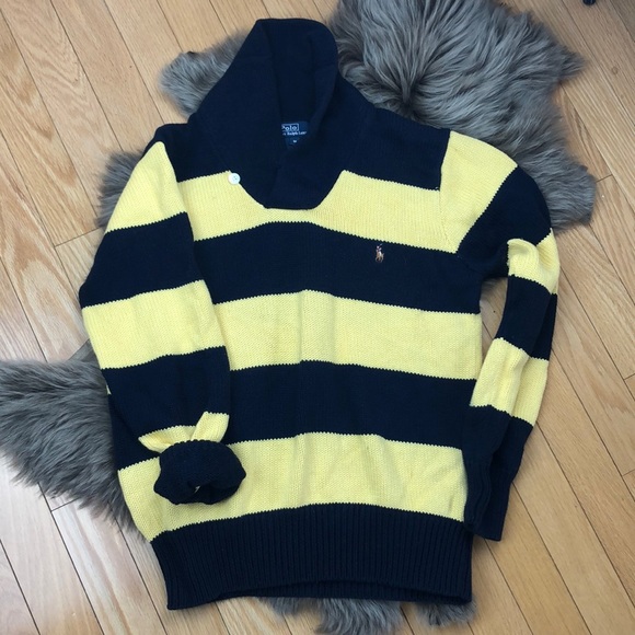 POLO BY RALPH LAUREN Yellow Blue BOYS SWEATER